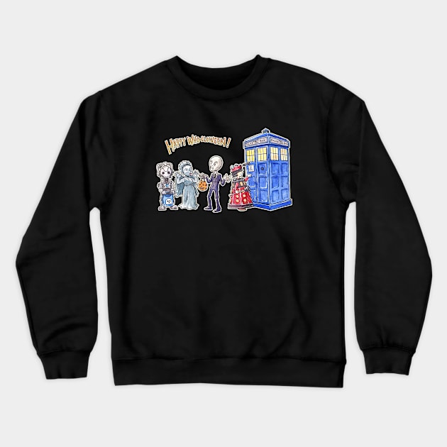 Happy Who-lloween Crewneck Sweatshirt by sketchboy01